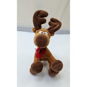 Vtg Bendable Buddies Christmas Reindeer Plush Poseable